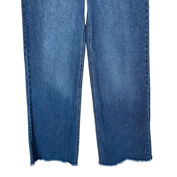 BCBGeneration High Rise Wide Leg Jeans Distressed Frayed Hem Women's 3 26 - Picture 3 of 11